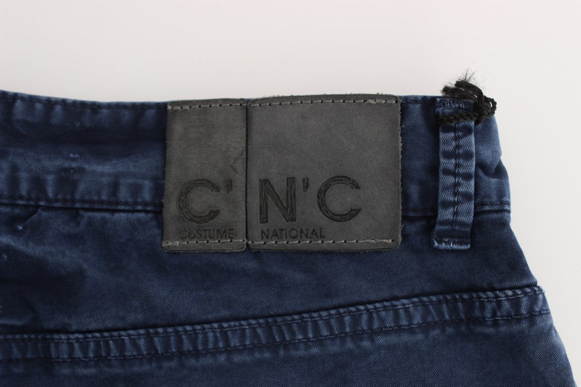 Costume National Blaue Denim-Jeans aus Baumwollmischung
