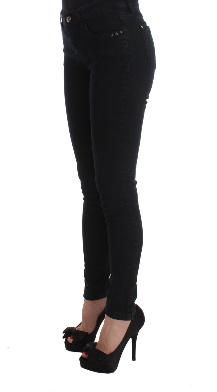 Costume National Schwarze Slim Fit Denim-Jeans aus Baumwolle