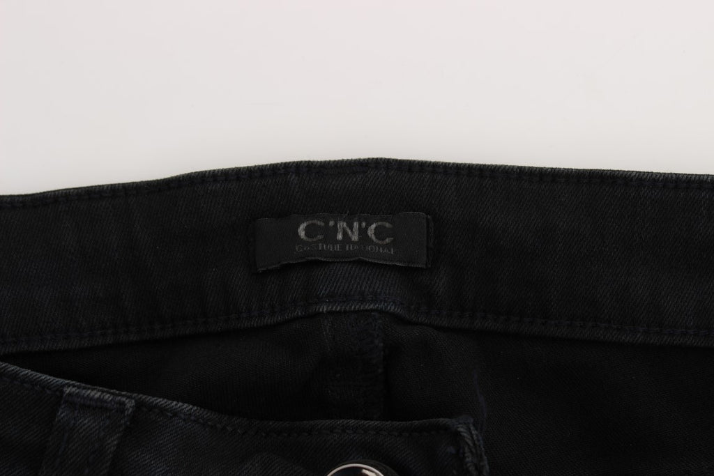 Costume National Schwarze Slim Fit Denim-Jeans aus Baumwolle