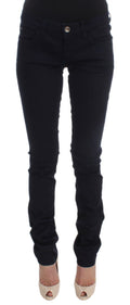 Costume National Blaue Slim Fit Jeans aus Baumwollmischung