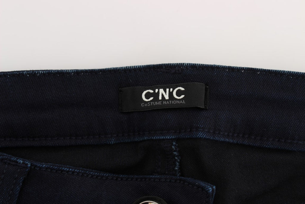 Costume National Blaue Slim Fit Jeans aus Baumwollmischung