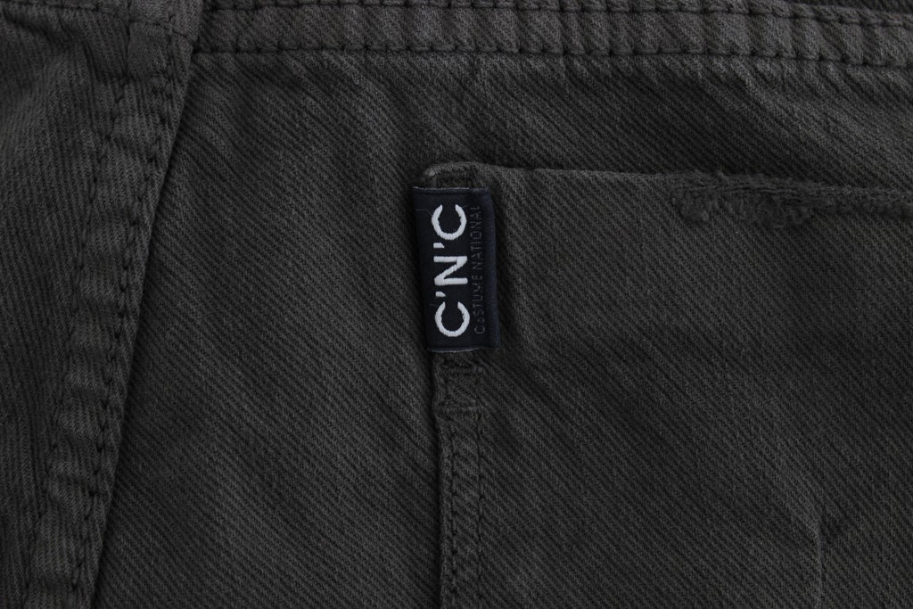 Costume National Grüne Slim Fit Jeans aus Baumwollmischung