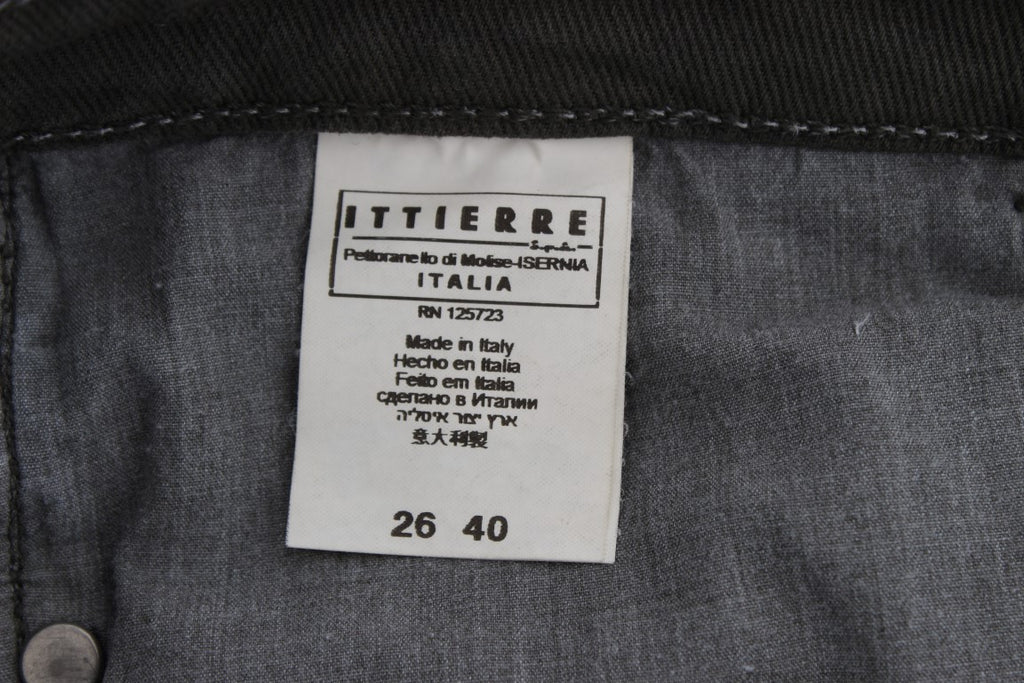 Costume National Grüne Slim Fit Jeans aus Baumwollmischung
