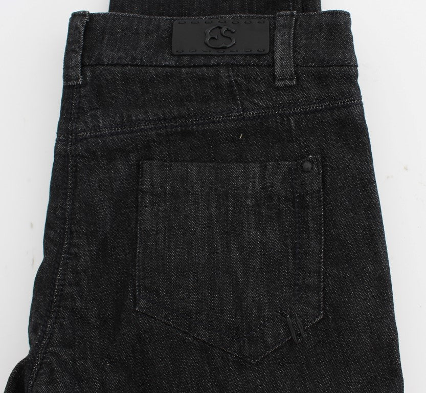 Ermanno Scervino Blaue Slim Fit Denim-Jeans aus Baumwolle