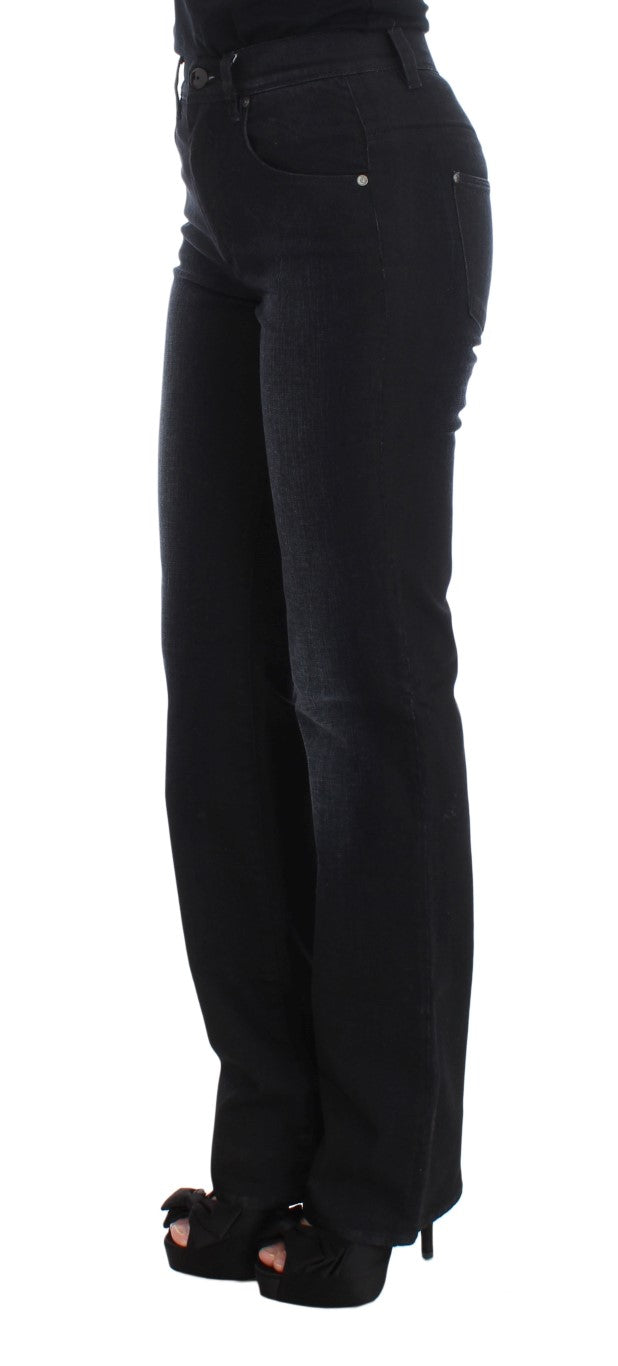 Ermanno Scervino Blaue Baumwollmischung Slim Fit Bootcut Jeans