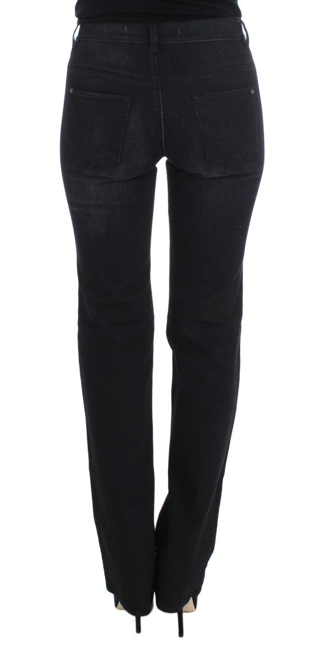 Ermanno Scervino Blaue Baumwollmischung Slim Fit Bootcut Jeans