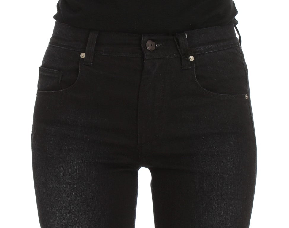 Ermanno Scervino Blaue Baumwollmischung Slim Fit Bootcut Jeans