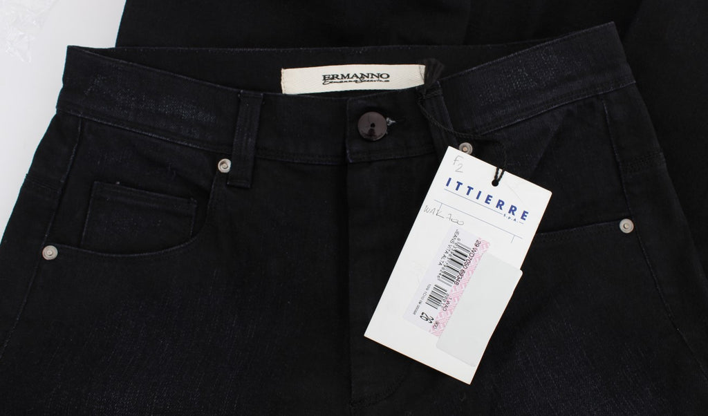 Ermanno Scervino Blaue Baumwollmischung Slim Fit Bootcut Jeans