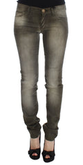 Ermanno Scervino Slim Fit Jeans mit grauer Waschung aus Baumwollmischung
