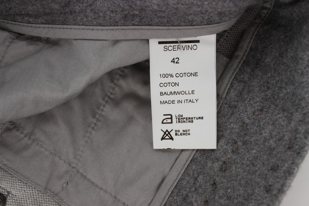 Ermanno Scervino Graue Baumwolle Slim Fit Lässige Bootcut-Hose