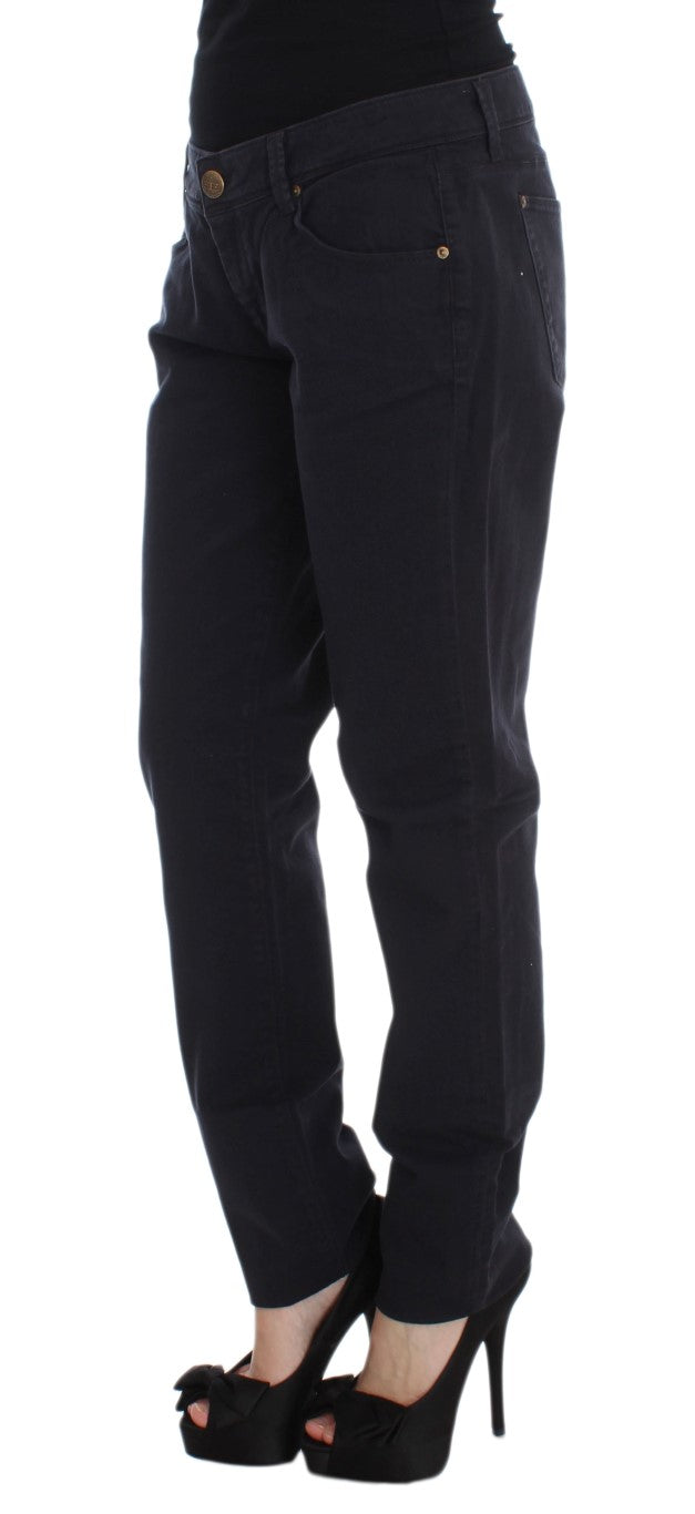 Ermanno Scervino Blaue Baumwollmischung Casual Fit Hose