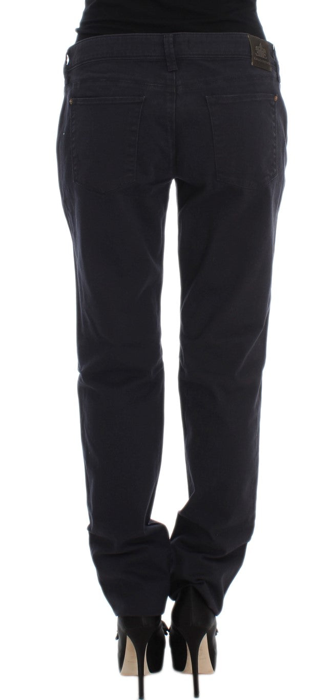 Ermanno Scervino Blaue Baumwollmischung Casual Fit Hose
