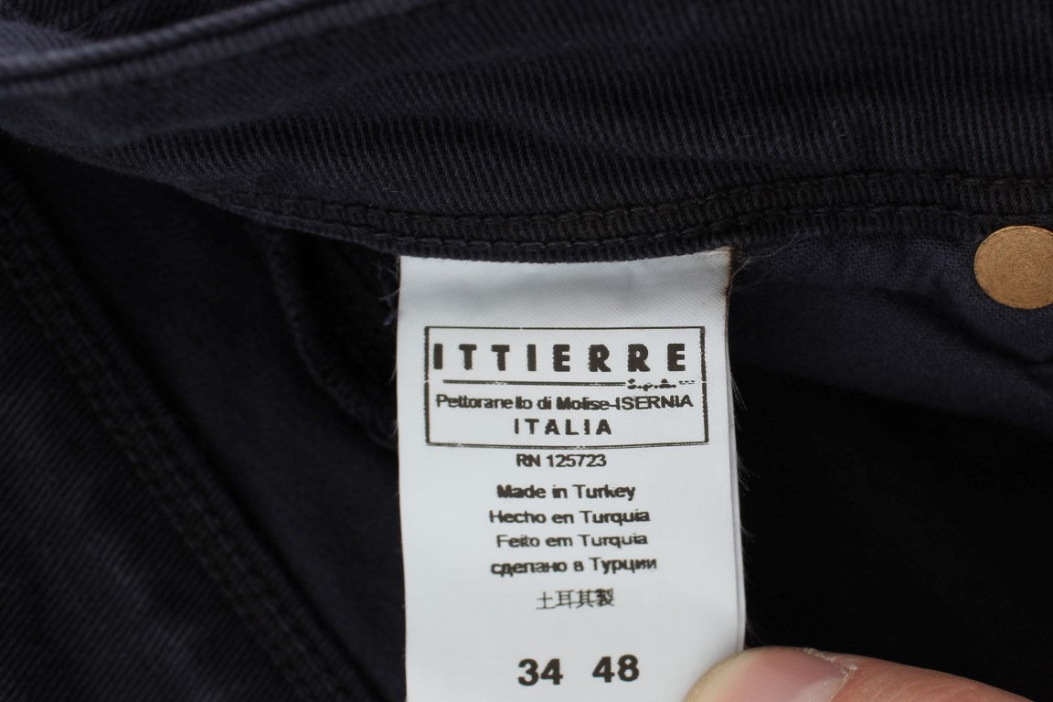 Ermanno Scervino Blaue Baumwollmischung Casual Fit Hose
