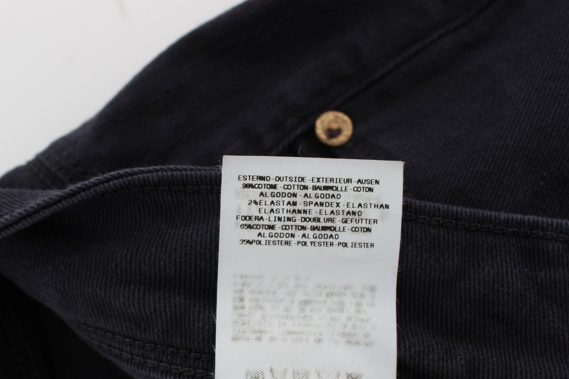 Ermanno Scervino Blaue Baumwollmischung Casual Fit Hose