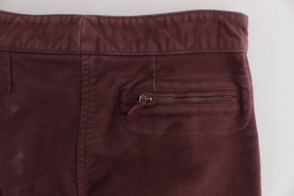 Ermanno Scervino Gekürzte Cargohose aus Baumwolle in Bordeaux