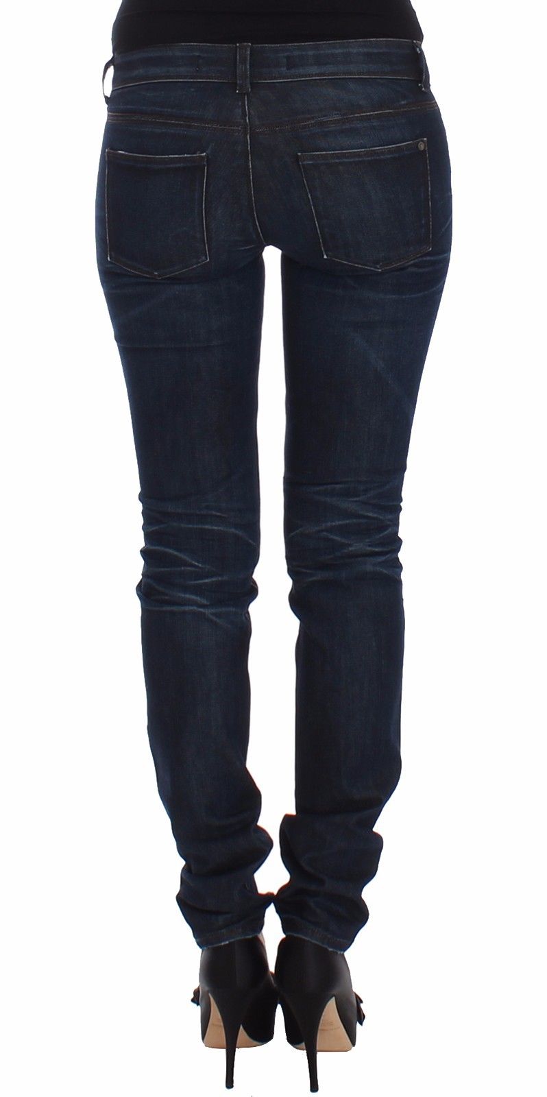 Ermanno Scervino Blaue Slim Jeans Denim-Hosen Skinny Leg Stretch