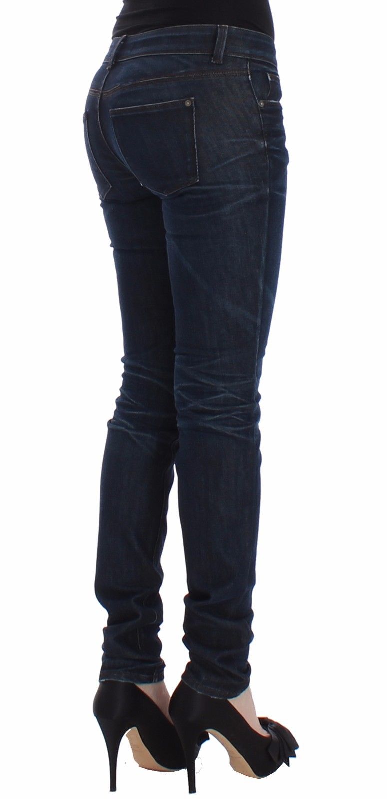 Ermanno Scervino Blaue Slim Jeans Denim-Hosen Skinny Leg Stretch