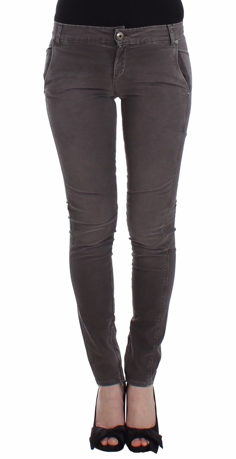 Ermanno Scervino Graue Slim Jeans Denim-Hosen Skinny Leg Stretch