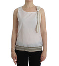 Ermanno Scervino Weißes Top Bluse Tank Shirt ärmellos