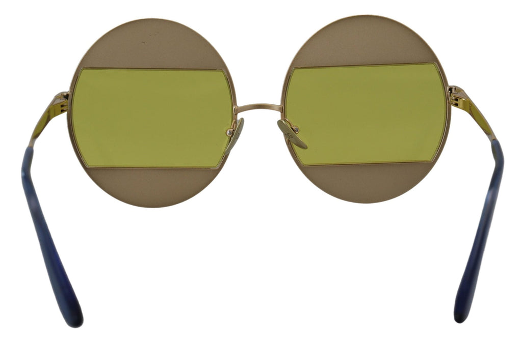 Dolce & Gabbana Gold Oval Metal Crystals Shades DG2209B Sunglasses