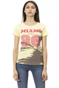 Trussardi Action Gelbes Baumwoll-T-Shirt für Frauen