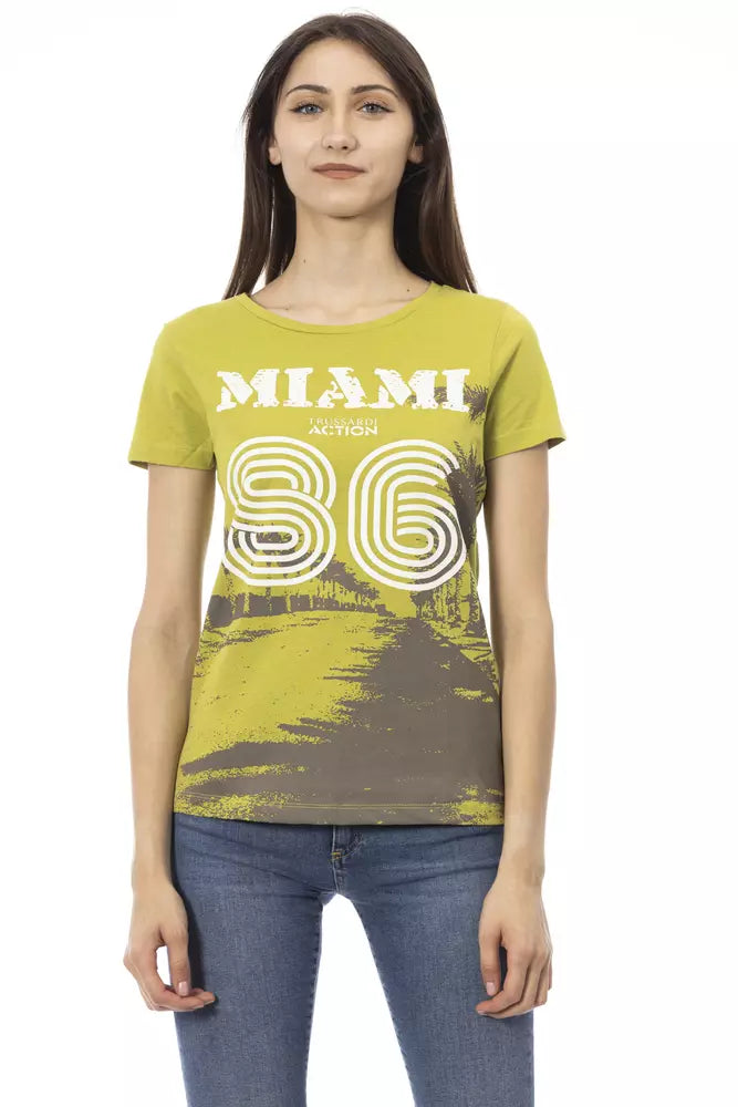 Trussardi Action "Grünes Baumwoll-T-Shirt für Frauen"