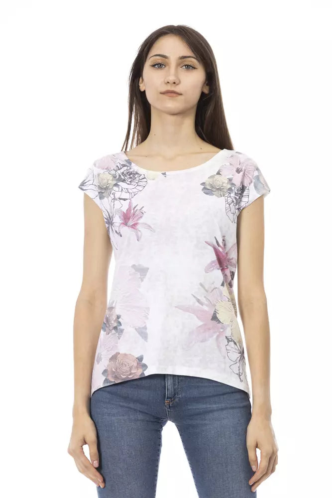 Trussardi Action Weißes T-Shirt aus Baumwolle für Frauen