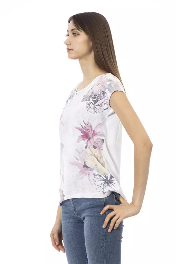 Trussardi Action Weißes T-Shirt aus Baumwolle für Frauen