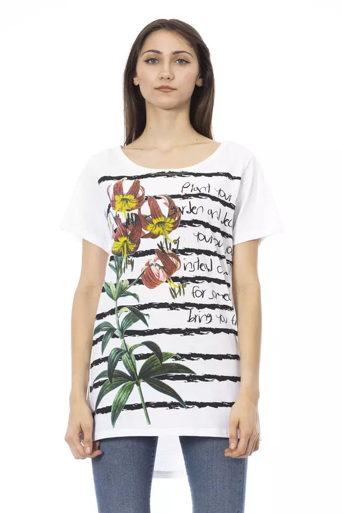 Trussardi Action Weißes T-Shirt aus Baumwolle für Frauen