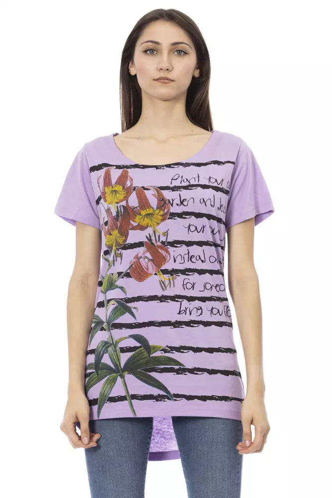 Trussardi Action Lila Baumwolle Frauen T-Shirt