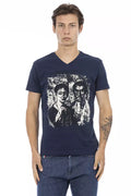 Trussardi Action Blau Baumwolle Männer T-Shirt