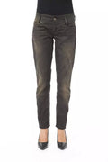 BYBLOS Schwarze Baumwoll-Jeans für Damen mit regulärer Passform