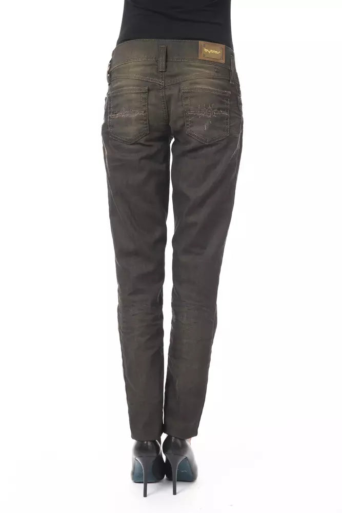 BYBLOS Schwarze Baumwoll-Jeans für Damen mit regulärer Passform