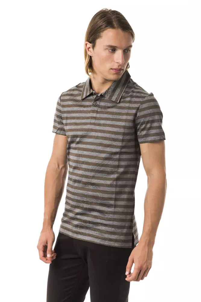 BYBLOS Graues Baumwoll-Poloshirt für Herren