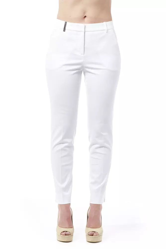 Peserico Schicke Hose mit hoher Taille und Zigarettenbein