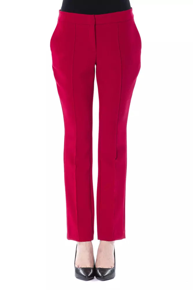 BYBLOS Fuchsiafarbene Damenhose aus Polyester