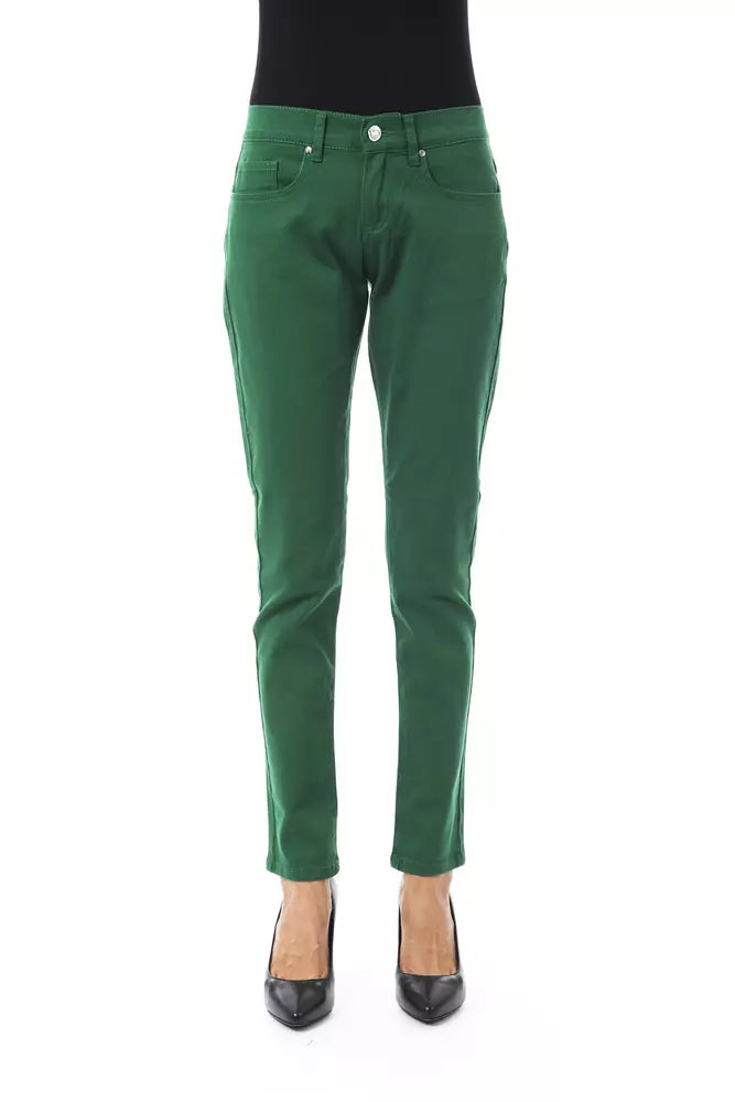 BYBLOS Grüne Baumwollhose für Damen