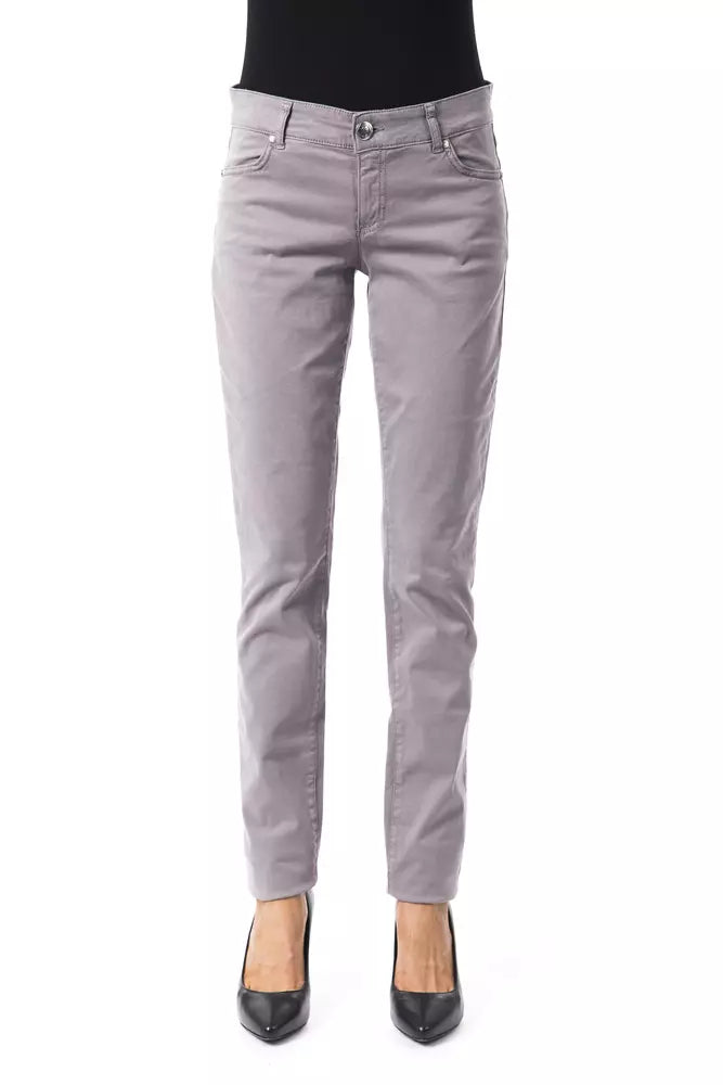BYBLOS Graue Damenjeans aus Baumwolle