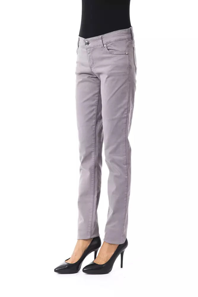 BYBLOS Graue Damenjeans aus Baumwolle