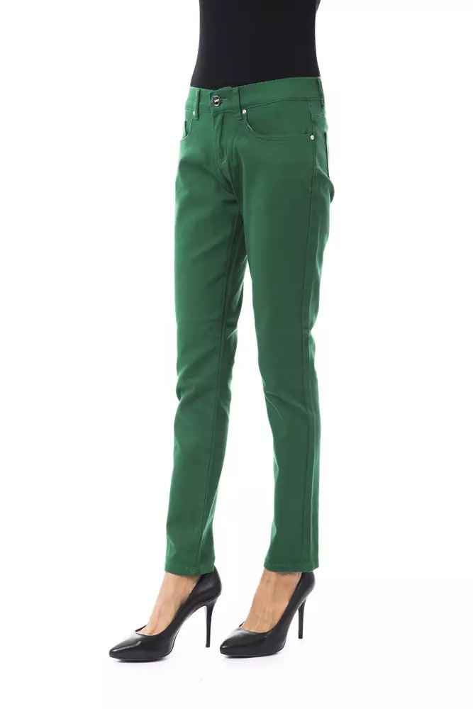 BYBLOS Grüne Baumwollhose für Damen