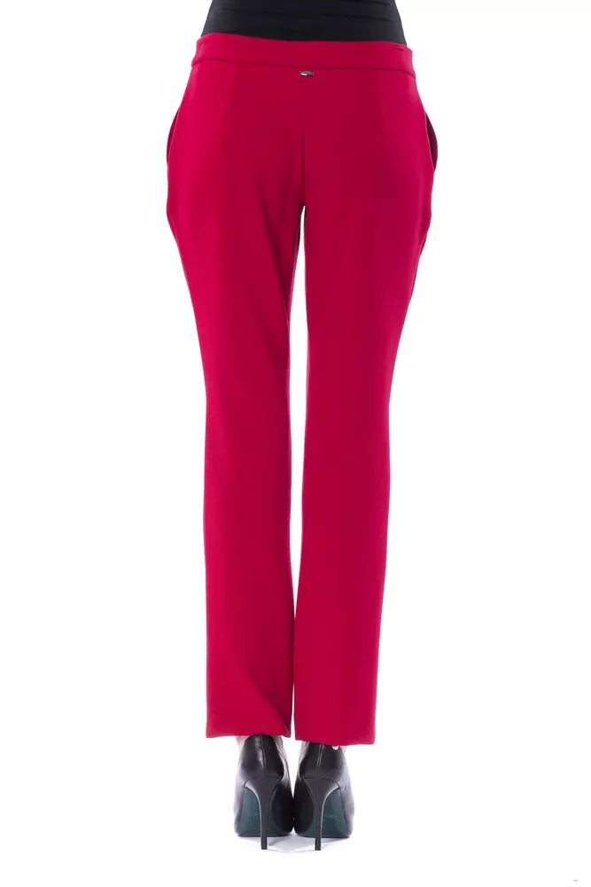 BYBLOS Fuchsiafarbene Damenhose aus Polyester