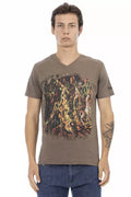 Trussardi Action Braunes Baumwoll-T-Shirt für Männer