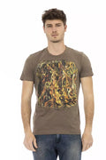 Trussardi Action Braunes Baumwoll-T-Shirt für Männer