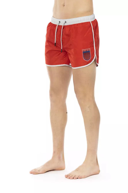 Bikkembergs Herren-Badeshorts aus rotem Polyester