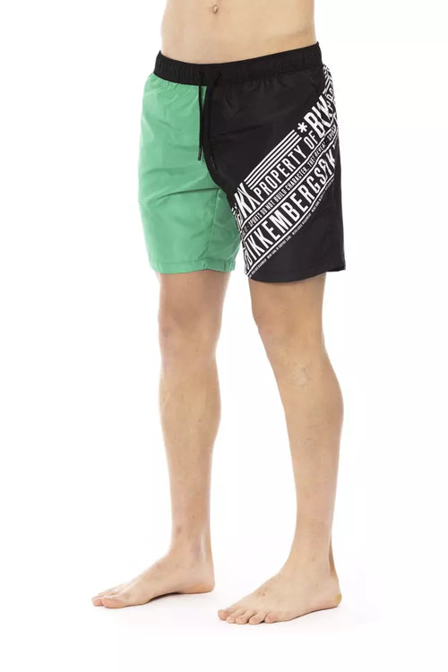 Bikkembergs Badeshorts für Herren aus grünem Polyester