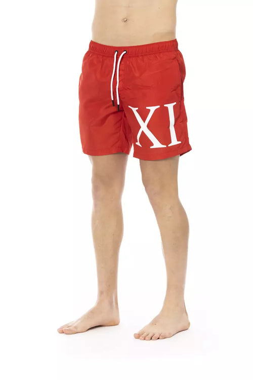 Bikkembergs Herren-Badeshorts aus rotem Polyester