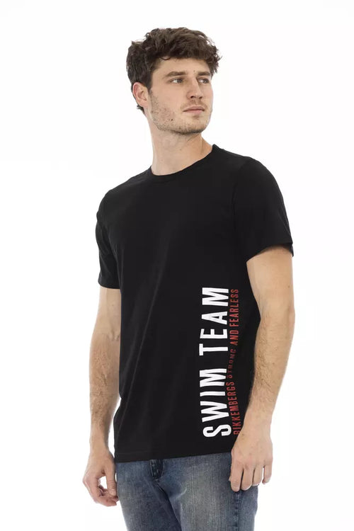 Bikkembergs Herren-T-Shirt aus schwarzer Baumwolle