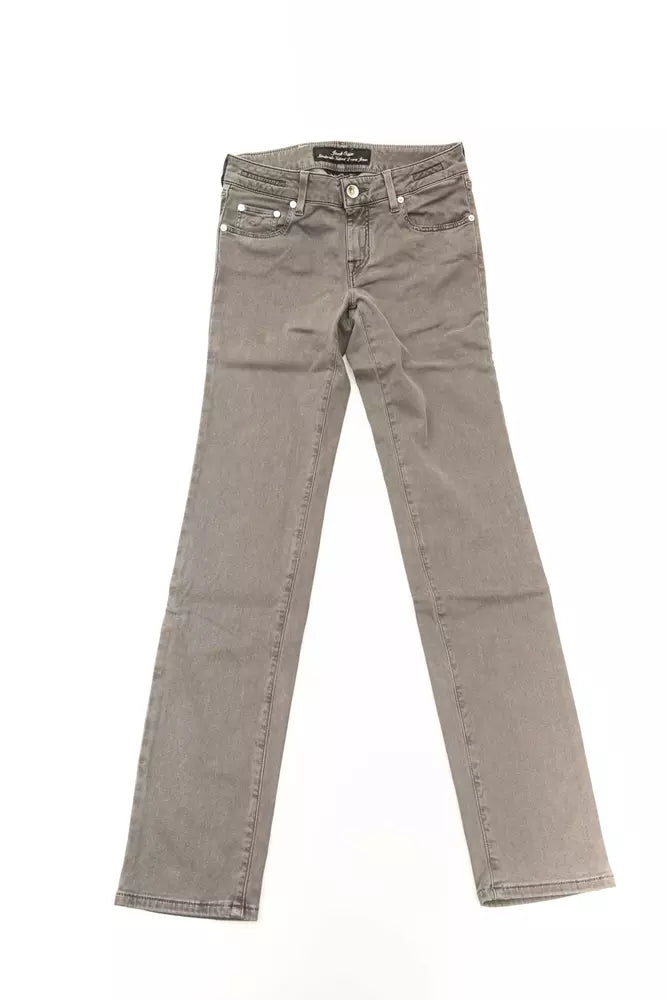 Jacob Cohen Graue Damenjeans aus Baumwolle