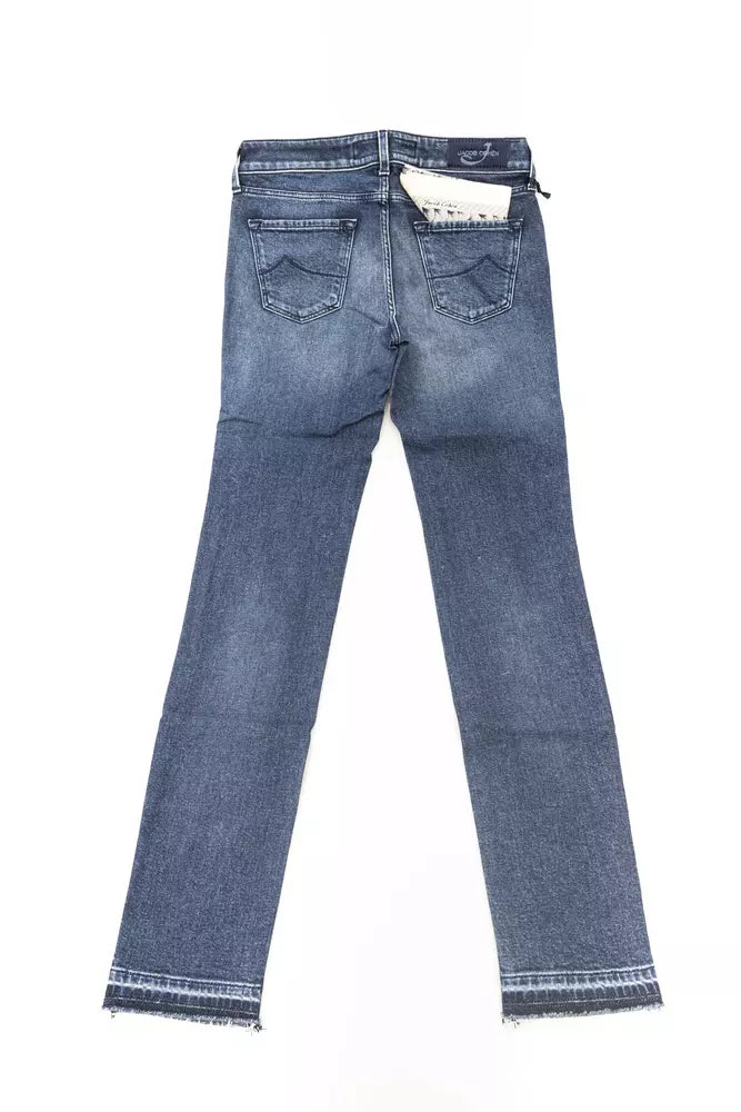 Jacob Cohen Damen-Jeans aus Baumwolle mit Ponyfell-Etikett