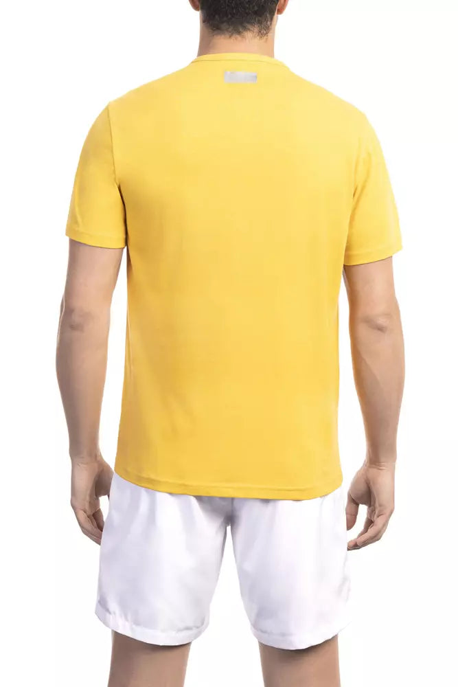 Bikkembergs Gelbes Baumwoll-T-Shirt für Herren